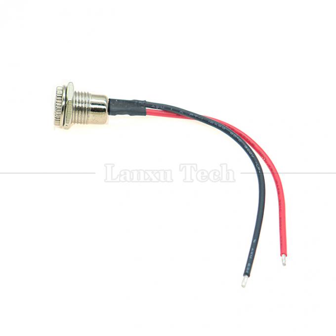 10cm 18AWG 5A Panneau monté DC 099 prise féminine 5.5x2.1mm 2.5mm Connecteur à filetage métallique pour ouvrir les fils en conserve 6