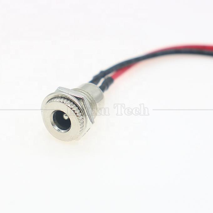10cm 18AWG 5A Panneau monté DC 099 prise féminine 5.5x2.1mm 2.5mm Connecteur à filetage métallique pour ouvrir les fils en conserve 4
