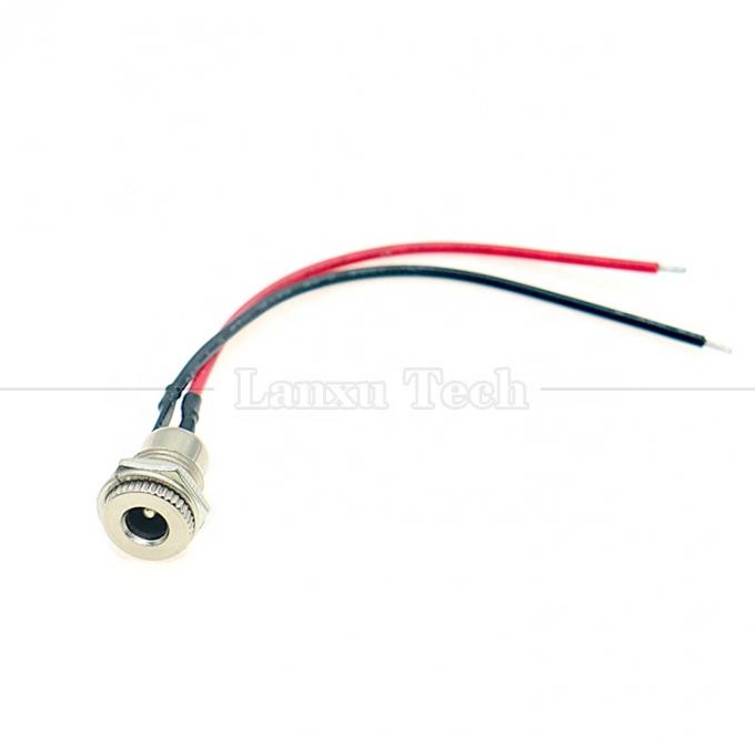10cm 18AWG 5A Panneau monté DC 099 prise féminine 5.5x2.1mm 2.5mm Connecteur à filetage métallique pour ouvrir les fils en conserve 5