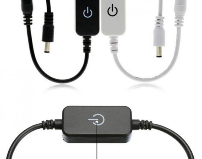 Contrôleur tactile 12v 24v mâle à femelle DC 5,5x2,1 mm allumé et éteint Commutateur de gradation pour lampes à LED 1