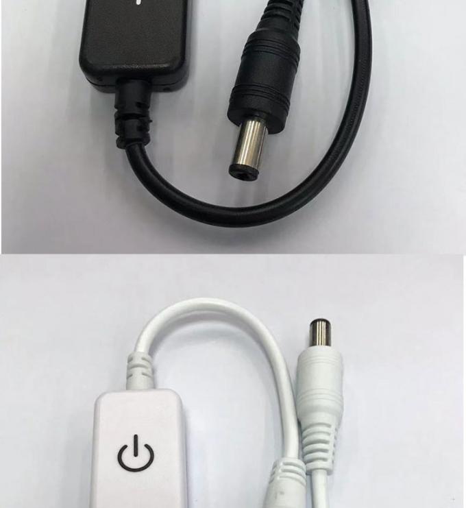 Contrôleur tactile 12v 24v mâle à femelle DC 5,5x2,1 mm allumé et éteint Commutateur de gradation pour lampes à LED 4