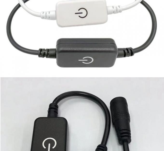 Contrôleur tactile 12v 24v mâle à femelle DC 5,5x2,1 mm allumé et éteint Commutateur de gradation pour lampes à LED 3