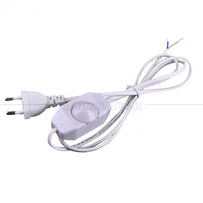 1.8m EU Plug ON OFF LED Dimmer Controller Adapter câble d'extension de courant alternatif pour lampe de table 1
