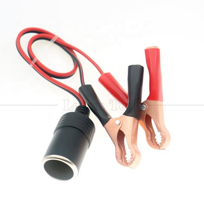 12V batterie clip d'alligator à la voiture allume-cigare femme prise adaptateur câble d'alimentation 4