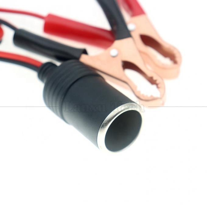 12V batterie clip d'alligator à la voiture allume-cigare femme prise adaptateur câble d'alimentation 2