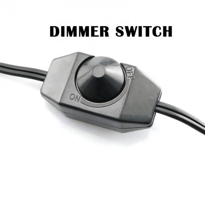 1.8m bouton rotatif réglable LED Dimmer Switch contrôleur câble d'alimentation pour lampe LED bande 2