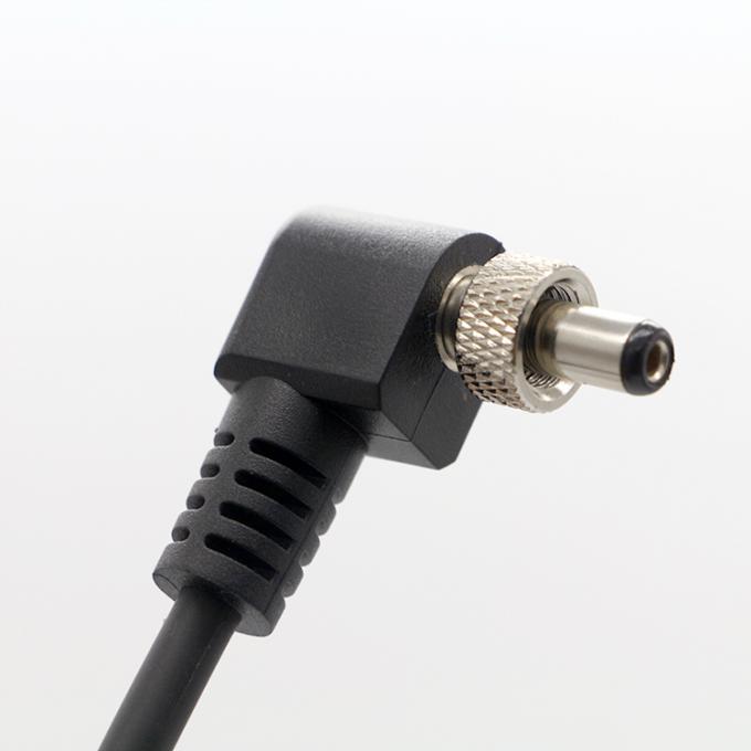 Fermeture à vis OEM 90 degrés angle droit 5V 12V mâle à femelle 5.5x2.1mm 5.5X2.5mm câble d'alimentation CC 1