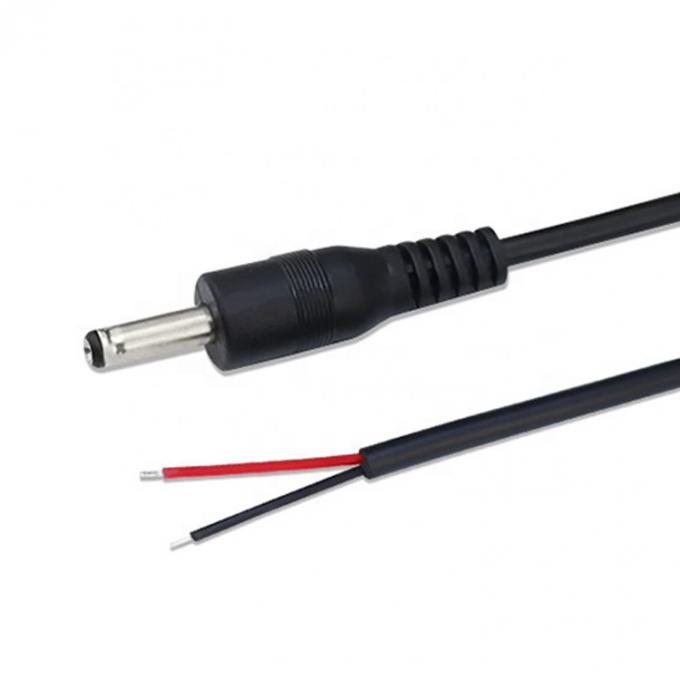 90 degrés angle droit DC Jack 5,5x2,1 mm 5,5x2,5 mm 1,35x3,5 mm à ouvrir le fil de fin de câble de queue de cochon 3