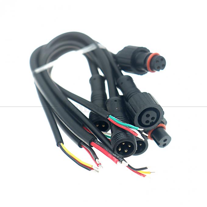 Personnalisation IP67 IP68 imperméable à l'eau M12 2pin 3pin 4pin M12 CC à ouvrir fils nus Cable d'extrémité pour la lumière LED 7