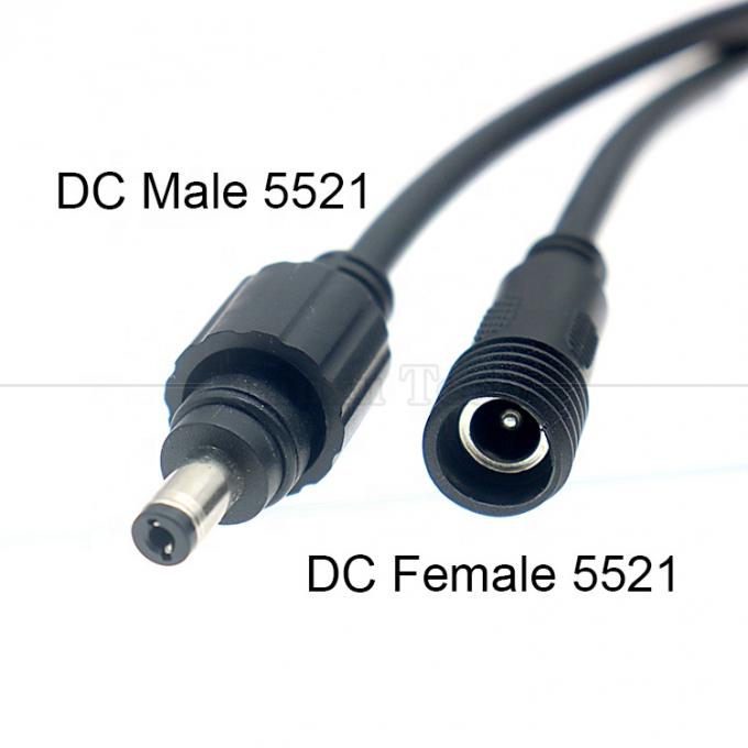 IP67 imperméable à l'eau mâle femelle 5.5x2.1mm 5.5x2.5mm 3.5x1.35mm Jack câble d'alimentation en courant continu 2