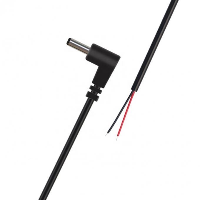 Personnalisation 90 degrés Angle de baril DC Jack mâle 3,5x1,35 mm à dépouillé fil de ferraille en conserve Pigtail Cable à l'extrémité nue 2