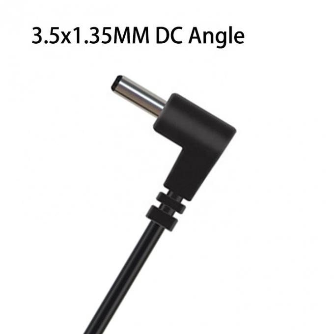 Personnalisation 90 degrés Angle de baril DC Jack mâle 3,5x1,35 mm à dépouillé fil de ferraille en conserve Pigtail Cable à l'extrémité nue 3