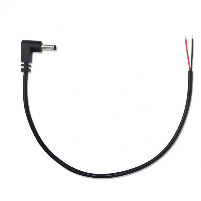 Personnalisation 90 degrés Angle de baril DC Jack mâle 3,5x1,35 mm à dépouillé fil de ferraille en conserve Pigtail Cable à l'extrémité nue 1