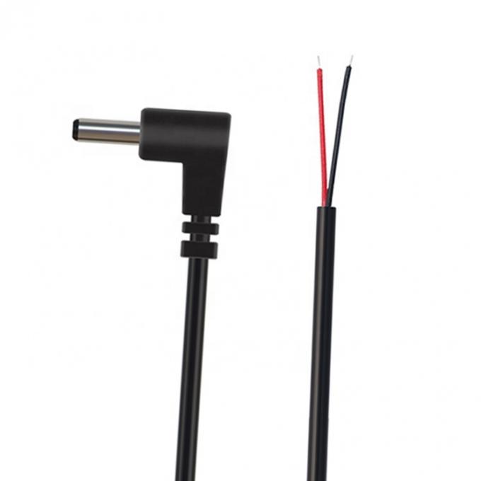 Personnalisation 90 degrés Angle de baril DC Jack mâle 3,5x1,35 mm à dépouillé fil de ferraille en conserve Pigtail Cable à l'extrémité nue 5