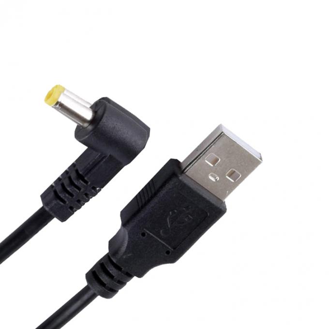 Angle de 90 degrés en forme de L 1m USB à courant continu mâle 4,0x1,7 mm câble de chargeur de prolongation 5