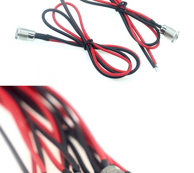 18AWG 10A monture de prise féminine à filetage métallique DC099 5,5x2,1 mm 5,5x2,5 mm monture de panneau connecteur pigtail câble jack de courant continu 2