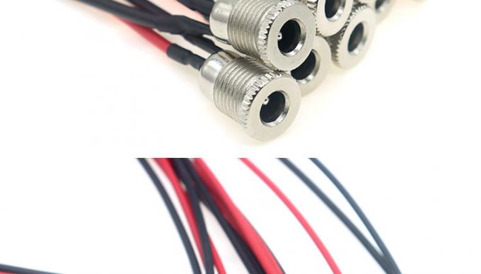 18AWG 10A monture de prise féminine à filetage métallique DC099 5,5x2,1 mm 5,5x2,5 mm monture de panneau connecteur pigtail câble jack de courant continu 5