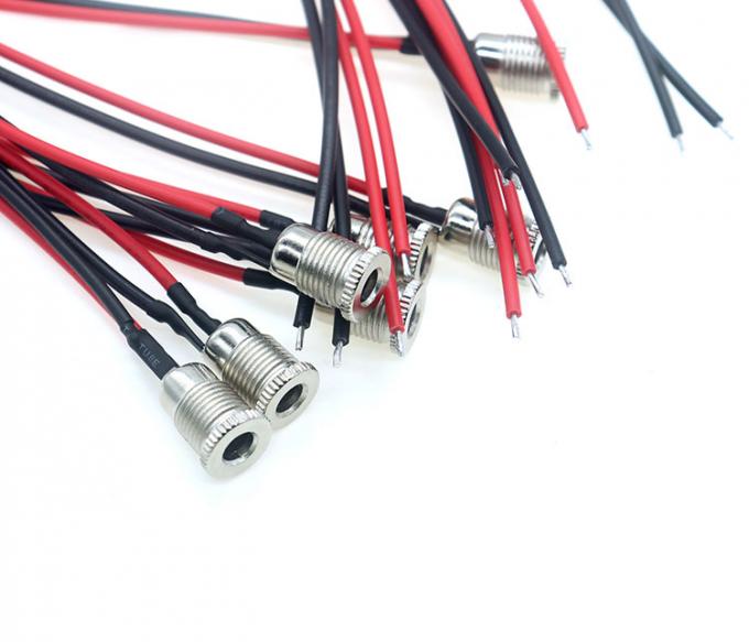 18AWG 10A monture de prise féminine à filetage métallique DC099 5,5x2,1 mm 5,5x2,5 mm monture de panneau connecteur pigtail câble jack de courant continu 6