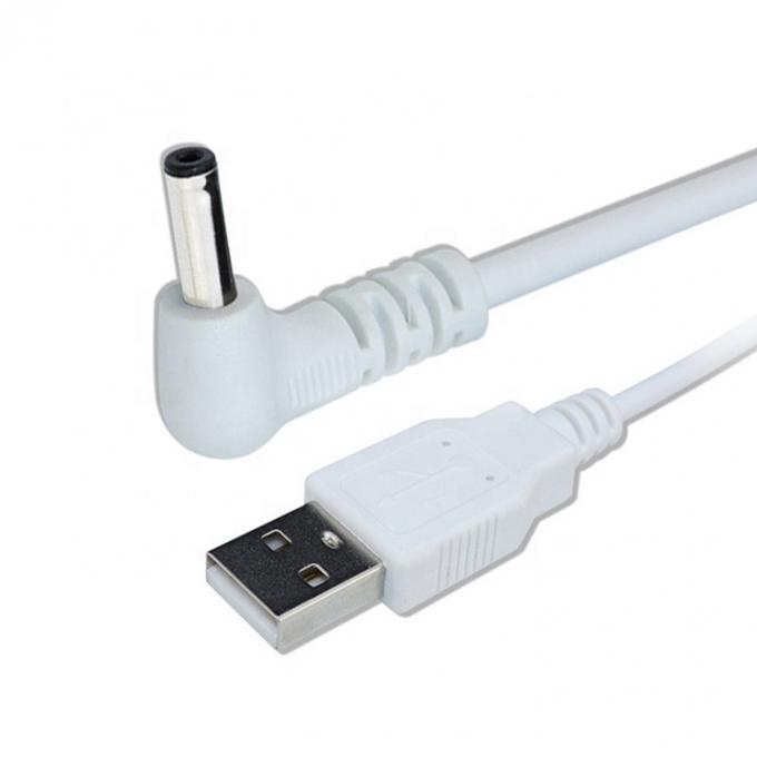 Blanc noir 90 degrés angle 5,5x2,1 mm 5,5x2,5 mm 1,35x3,5 mm câble d'alimentation USB à courant continu 6