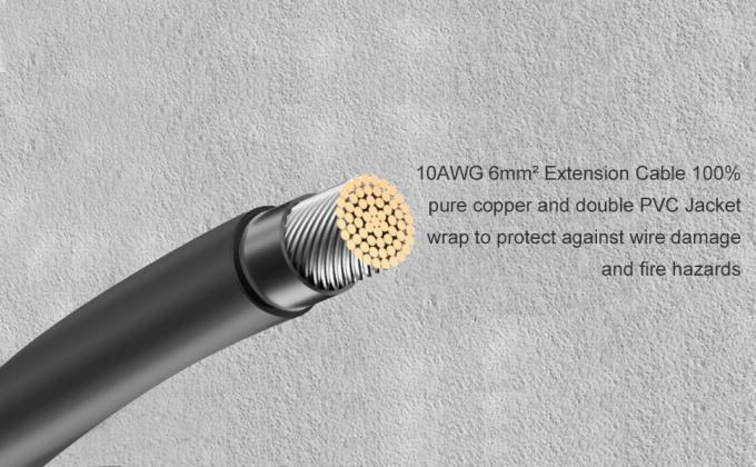 10AWG 6mm câble solaire étanche Adaptateur de panneau solaire fil câble d'extension solaire avec connecteurs féminins et masculins Kit de câbles outil 3