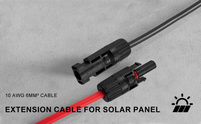 10AWG 6mm câble solaire étanche Adaptateur de panneau solaire fil câble d'extension solaire avec connecteurs féminins et masculins Kit de câbles outil 2