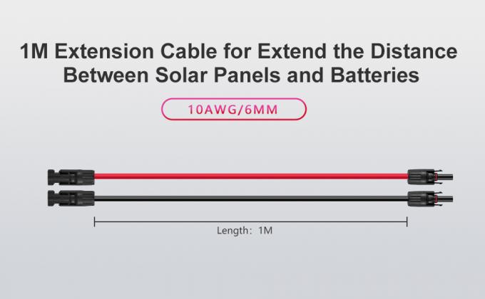 10AWG 6mm câble solaire étanche Adaptateur de panneau solaire fil câble d'extension solaire avec connecteurs féminins et masculins Kit de câbles outil 4