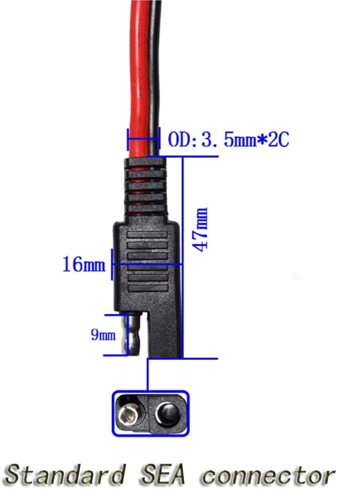 14AWG SAE câble de connecteur électrique automobile à courant continu Y Splitter 1 à 2 câble d'extension SAE pour camping-car Caravan panneaux solaires Charge de batterie 4