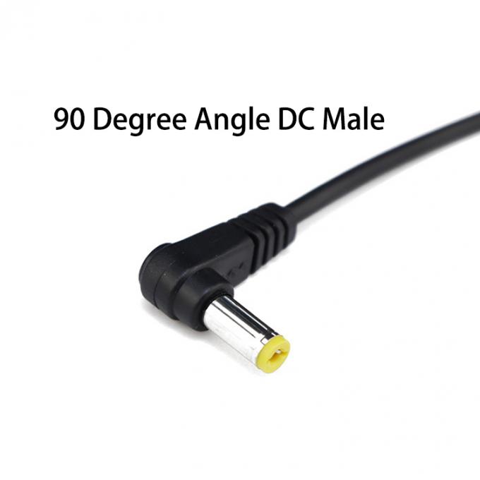 90 degrés angle mâle DC 2.1x5.5 Jack de canon à ouvrir dépouillé fil en conserve câble de bout nu 2