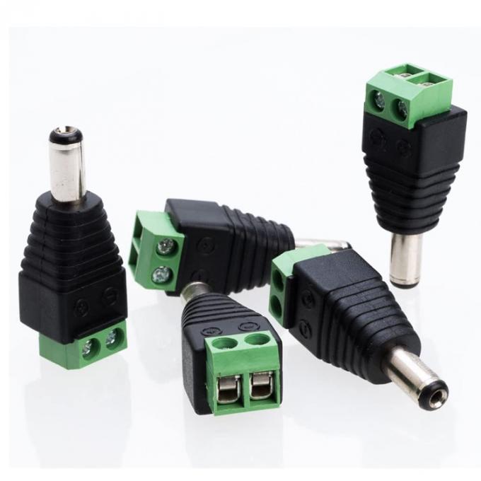 12v 24v sans soudure 5,5x2,5mm 5,5x2,1mm connecteur de prise électrique DC mâle Jack adaptateur pour caméra de surveillance 4