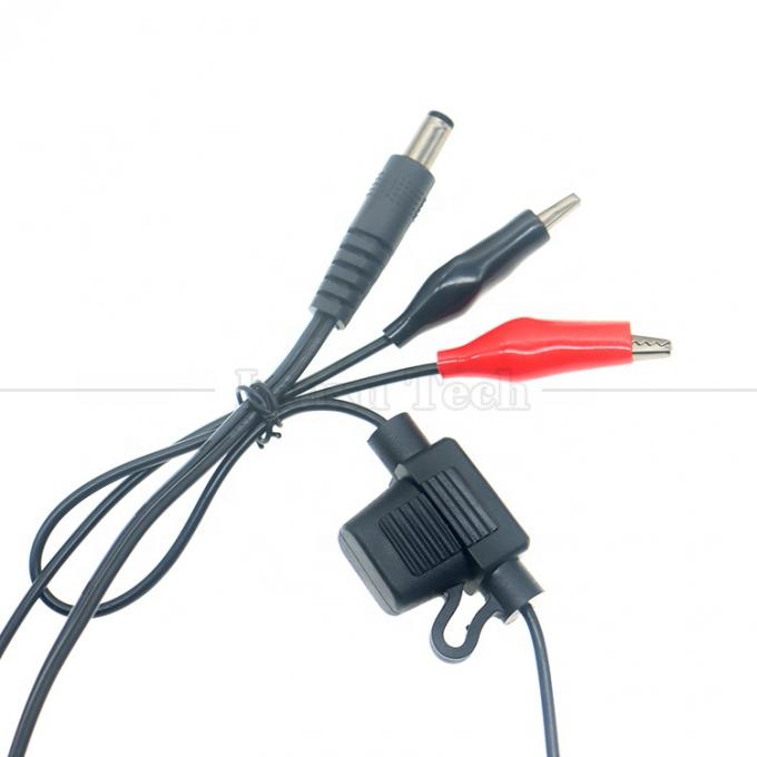 12V DC 5,5X2,1 mm à Alligator Clips câble électrique à fusible pour caméra de trail 2