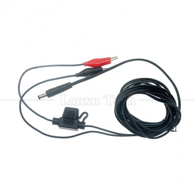 12V DC 5,5X2,1 mm à Alligator Clips câble électrique à fusible pour caméra de trail 1