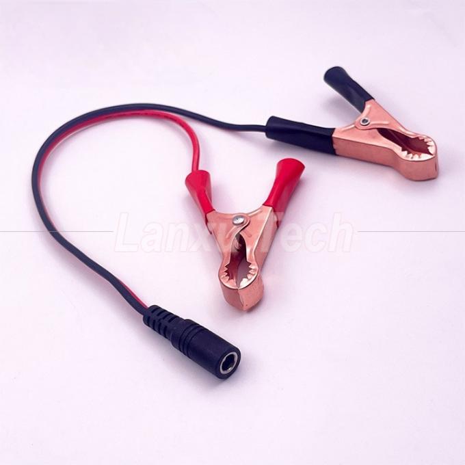 Jack à courant continu mâle femelle 5,5x2,1 mm à Alligator Clips Chargeur de voiture câble d'alimentation électrique 2
