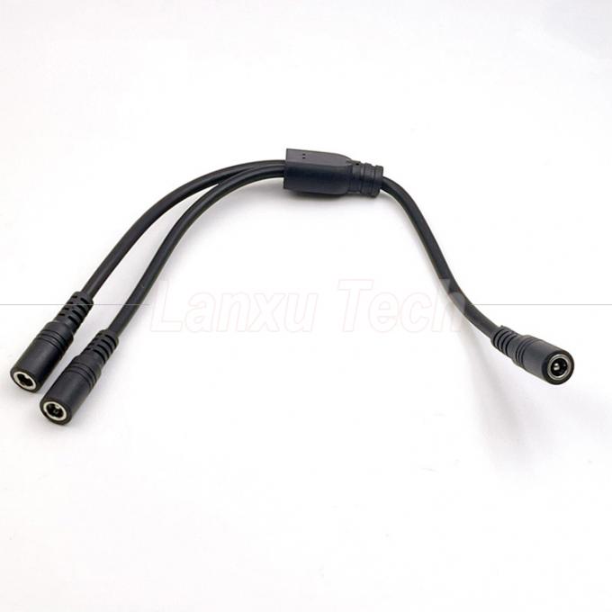 1 féminin à 2 voies féminin DC 5.5x2.1mm câble d'extension de puissance de séparateur pour caméra de sécurité CCTV LED Strip Light 4