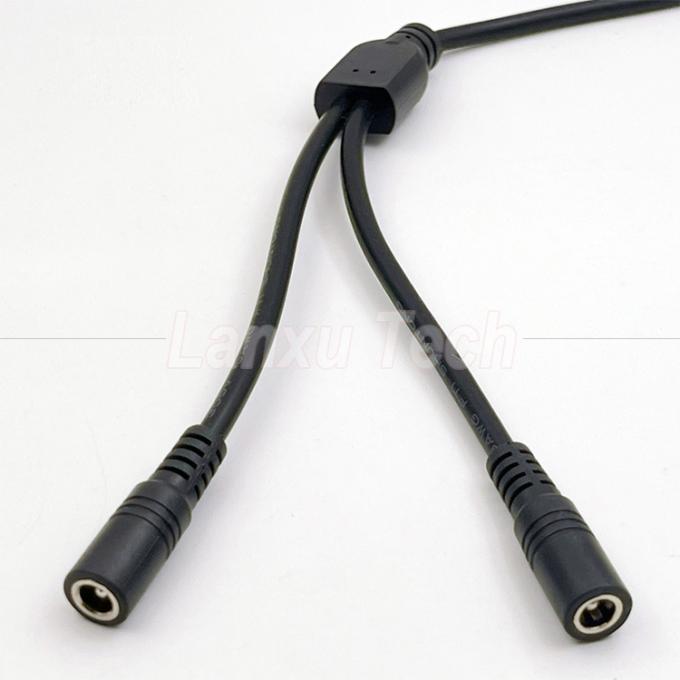 1 féminin à 2 voies féminin DC 5.5x2.1mm câble d'extension de puissance de séparateur pour caméra de sécurité CCTV LED Strip Light 3