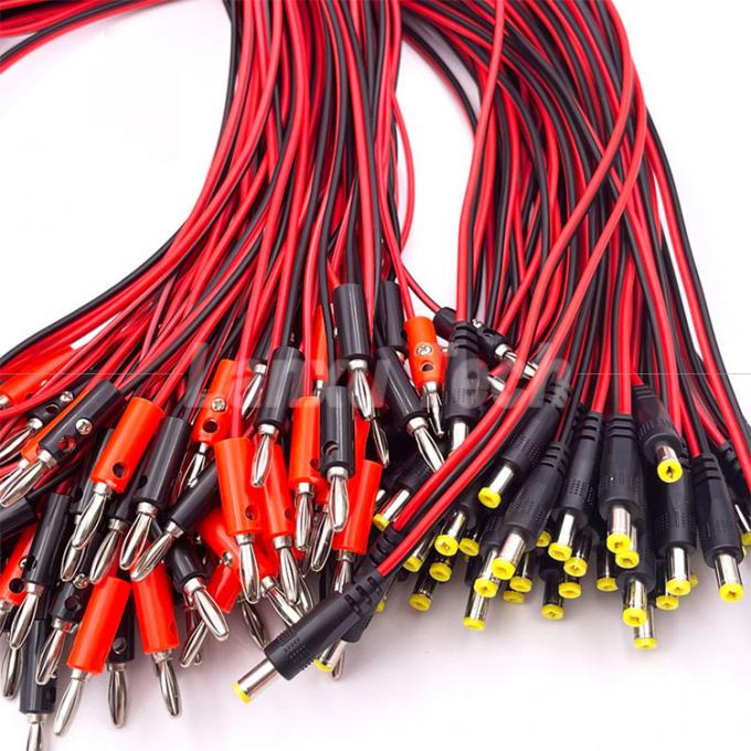 12v DC 5,5 mm X 2,1 mm Jack à baril mâle à 4 mm Banane Plugs Test conduit câble d'alimentation 4