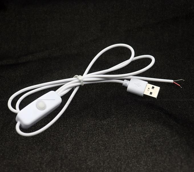 DIY 1m Contrôleur d'alimentation sur et hors tension câble USB à fil ouvert pour lampe à bande de lumière à LED 4