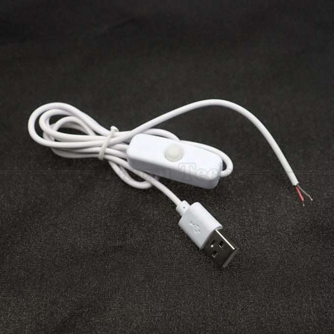 DIY 1m Contrôleur d'alimentation sur et hors tension câble USB à fil ouvert pour lampe à bande de lumière à LED 3