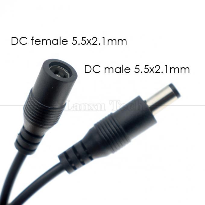 12V homme à femme 5.5x2.1 Jack à baril DC alimenté par LED Dimmer Switch Cable pour lumière LED 3