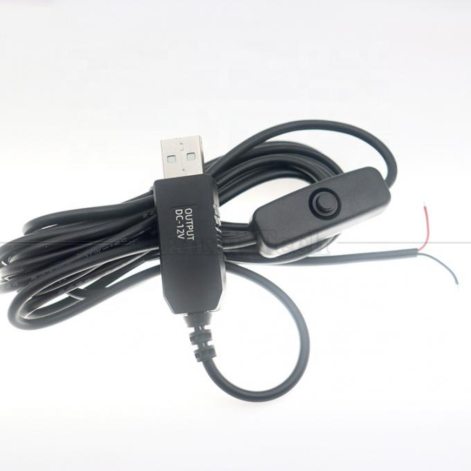 12V LED Strip Light Power on off Switch Connecteur USB à câble de charge convertisseur de fil ouvert 2