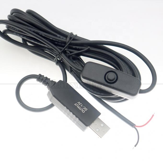 12V LED Strip Light Power on off Switch Connecteur USB à câble de charge convertisseur de fil ouvert 5