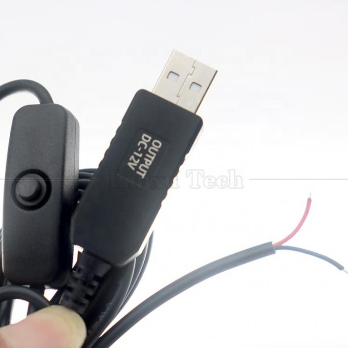 12V LED Strip Light Power on off Switch Connecteur USB à câble de charge convertisseur de fil ouvert 4