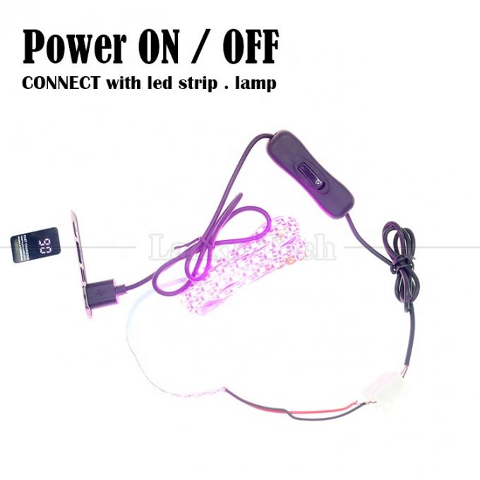 1M USB A mâle à ouvrir câble de chargement en fer blanc en conserve avec 304 bouton de commutateur 0
