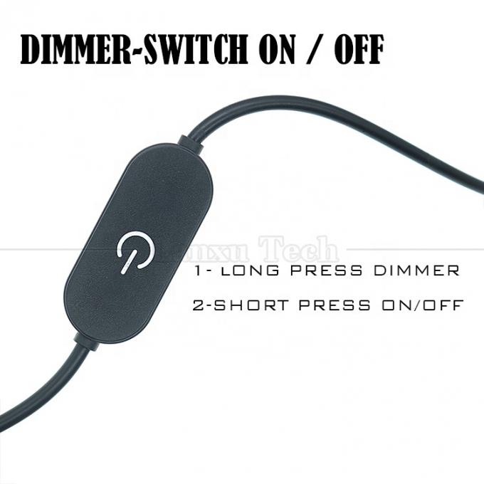 Contrôleur tactile 5v sans pas vers le haut vers le bas Dimmer 1m Homme à Femme USB allumé et éteint Cable de commutateur pour lampe à bande LED 1