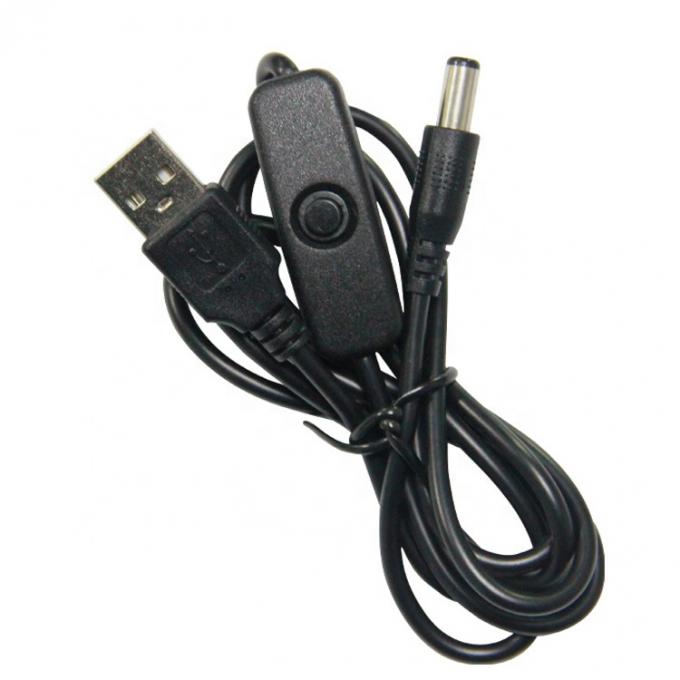 Énergie de haute qualité ON OFF Commutateur USB à courant continu 5.5x2.1mm câble de chargeur pour l'éventail de lampe à LED 0
