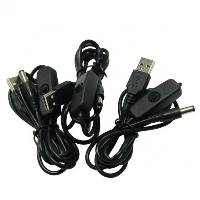 Énergie de haute qualité ON OFF Commutateur USB à courant continu 5.5x2.1mm câble de chargeur pour l'éventail de lampe à LED 3