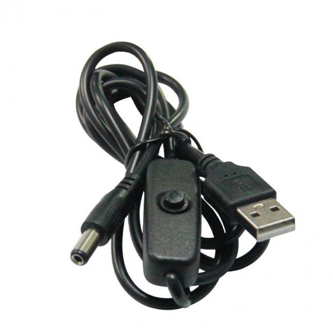 Énergie de haute qualité ON OFF Commutateur USB à courant continu 5.5x2.1mm câble de chargeur pour l'éventail de lampe à LED 2