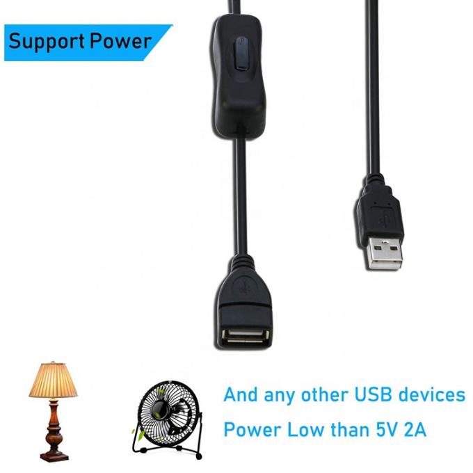 Chargement de données par câble USB de commutateur de type mâle à femelle pour ordinateur à lampe à LED 2