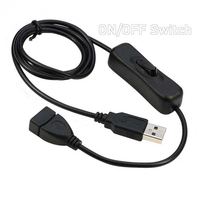 Chargement de données par câble USB de commutateur de type mâle à femelle pour ordinateur à lampe à LED 3