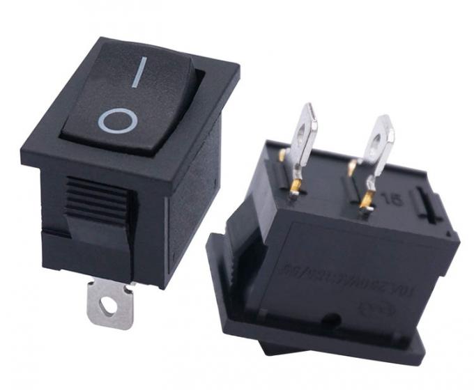 AC 6A/250V 10A/125V Noir 2 épingles position coupure en ON OFF Commutateur électrique Rocker bateau 1