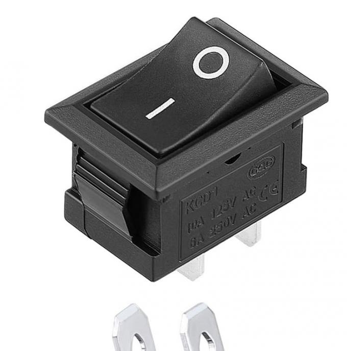 AC 6A/250V 10A/125V Noir 2 épingles position coupure en ON OFF Commutateur électrique Rocker bateau 2